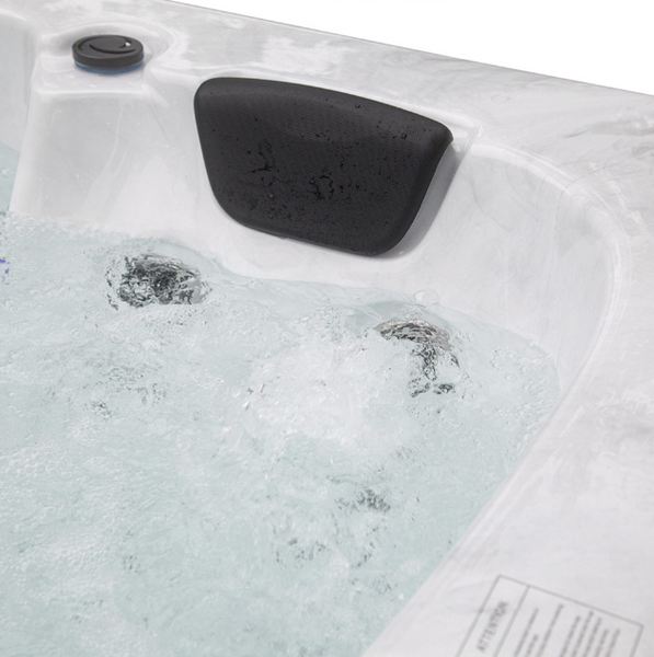Jacuzzi zewnętrzne White Marble z pokrywą i schodkami