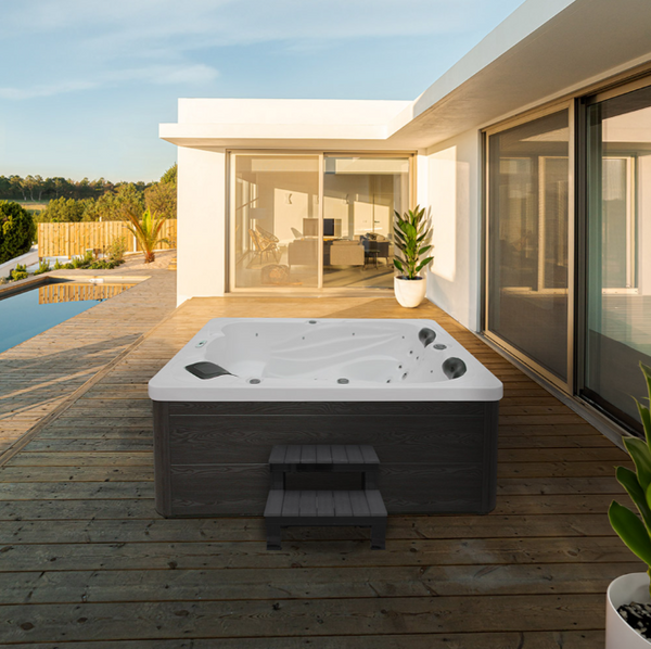 Jacuzzi zewnętrzne Sunset z pokrywą i schodkami