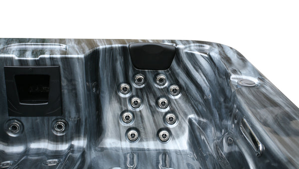Jacuzzi zewnętrzne Black Marble - Ze schodami i osłoną termiczną