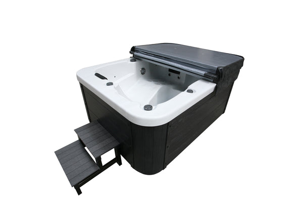 Wanna spa całoroczna White Marble - ze schodami i pokrywą termiczną