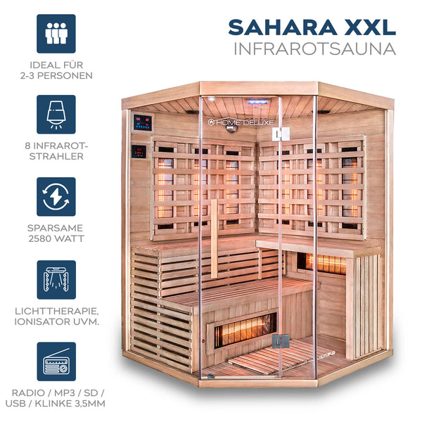 Sauna na podczerwień SAHARA - XXL z promiennikiem pełnego spektrum
