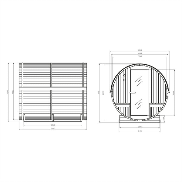 Sauna zewnętrzna Lahti deluxe L
