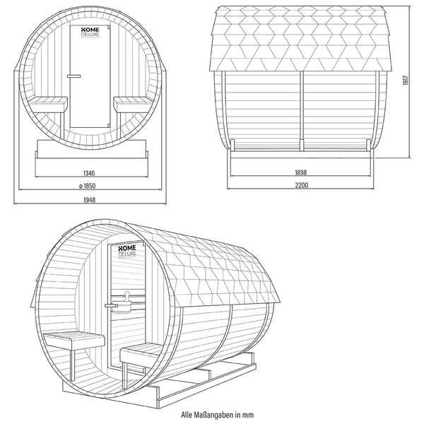 Sauna zewnętrzna Lahti deluxe L
