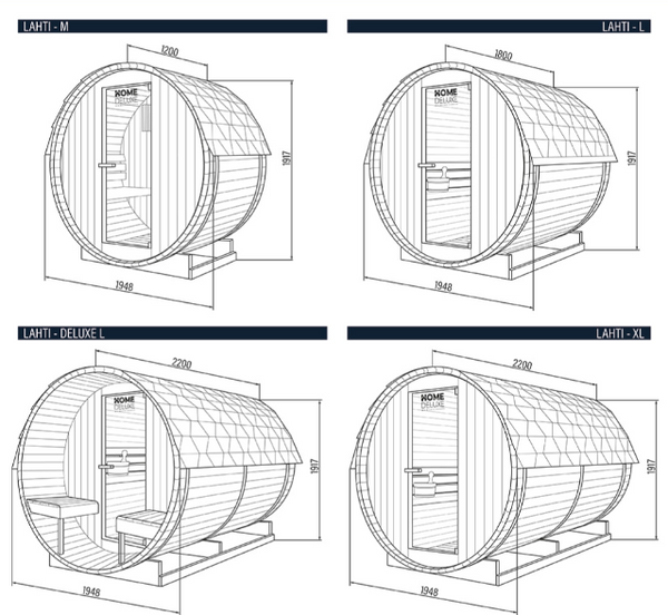 Sauna zewnętrzna Lahti L