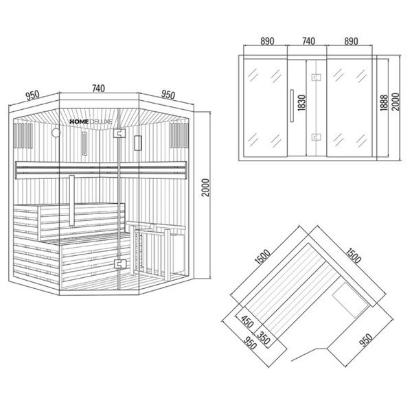 Sauna fińska SKYLINE - XL