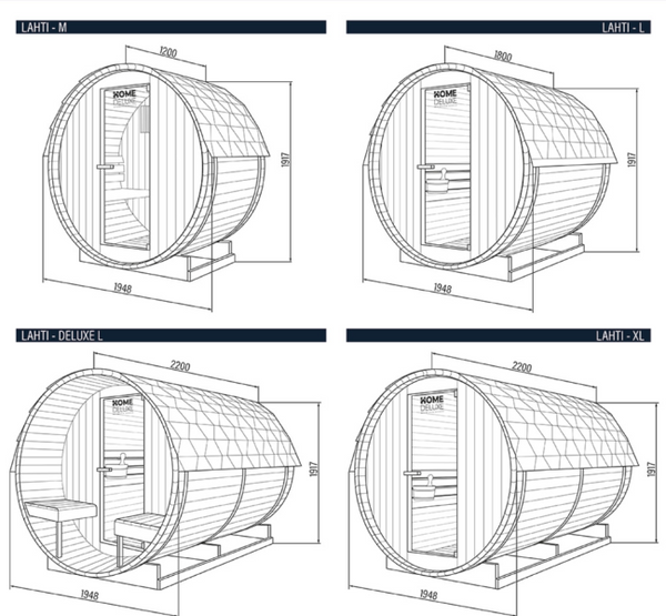 Sauna zewnętrzna Lahti deluxe L