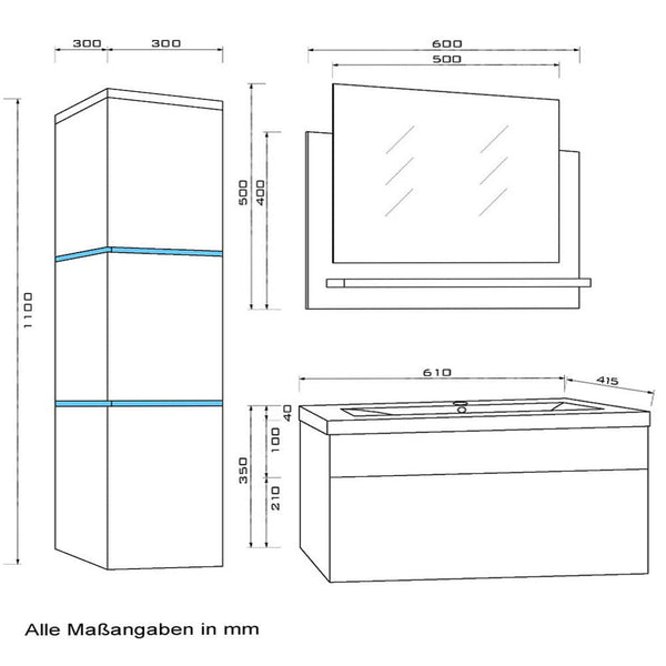 Meble łazienkowe WANGEROOGE - L biały