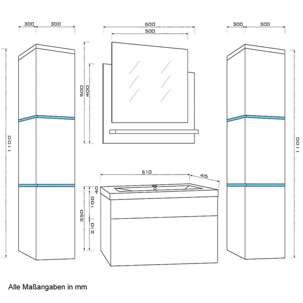 Meble łazienkowe WANGEROOGE - XL biały