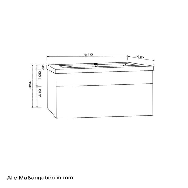 Meble łazienkowe WANGEROOGE - S szare