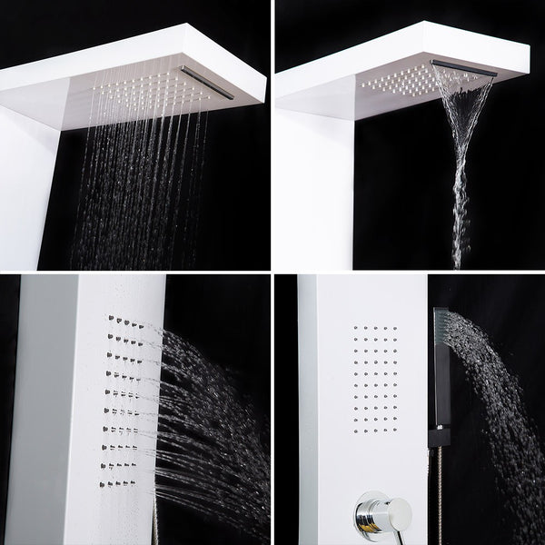 Panel prysznicowy CASCATA - biały