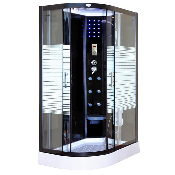Kabina prysznicowa BLACK PEARL - 120 x 80 cm lewa