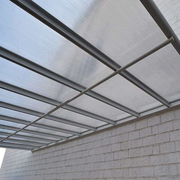 Zadaszenie tarasu Solis w kolorze białym 557 x 303 x 226/278 cm