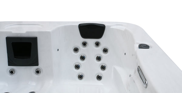 Jacuzzi zewnętrzne White Marble z pokrywą i schodkami