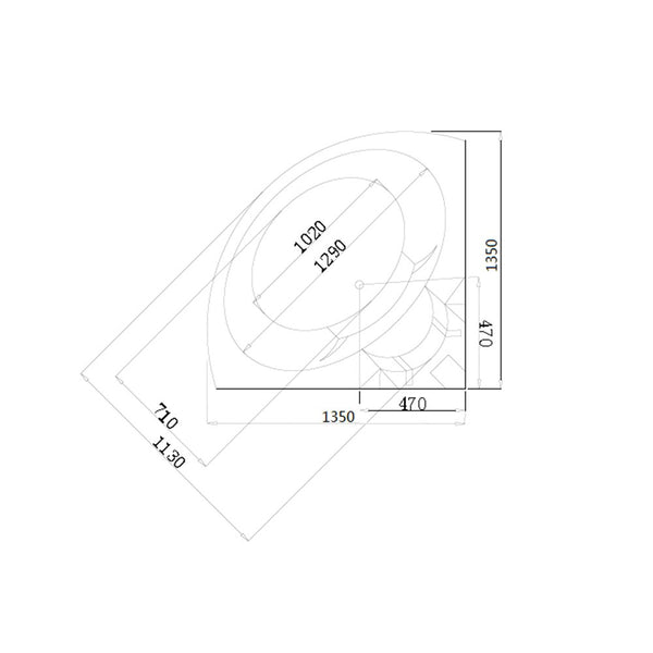 Wanna z hydromasażem LAGUNA - L Mini 135x135