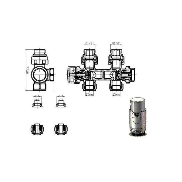 Termostat Multiblock - antracyt