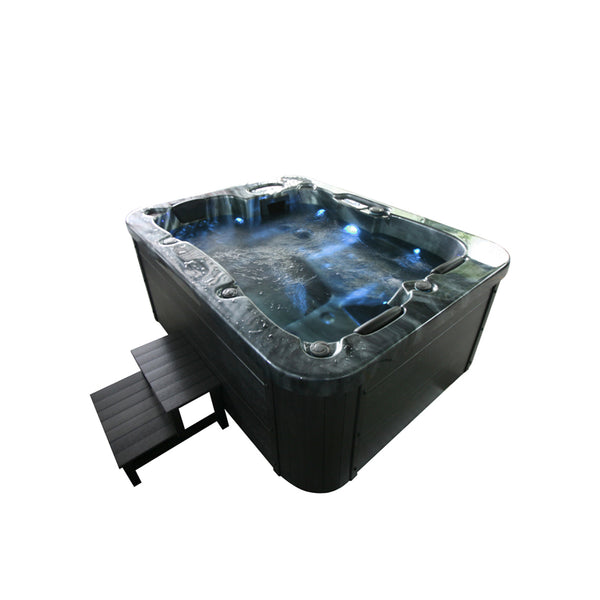 Jacuzzi zewnętrzne Black Marble - Ze schodami i osłoną termiczną