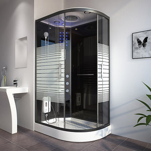 Kabina prysznicowa BLACK PEARL - 120 x 80 cm prawa