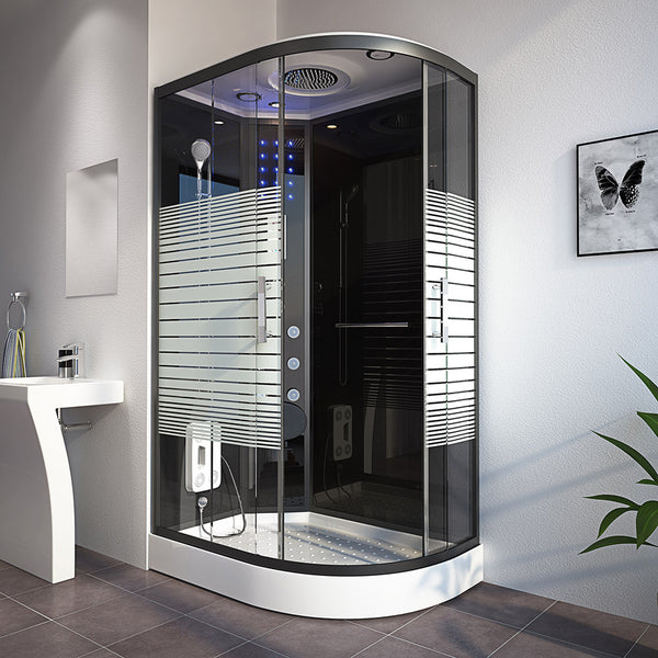 Kabina prysznicowa BLACK PEARL - 120 x 80 cm prawa