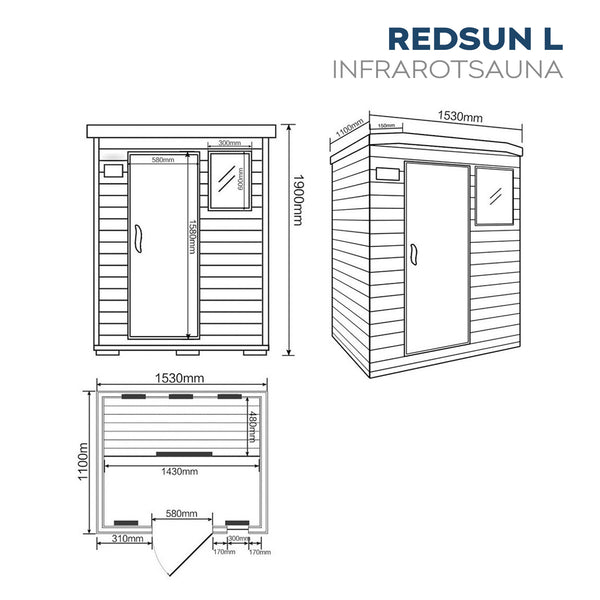 Sauna na podczerwień REDSUN - L