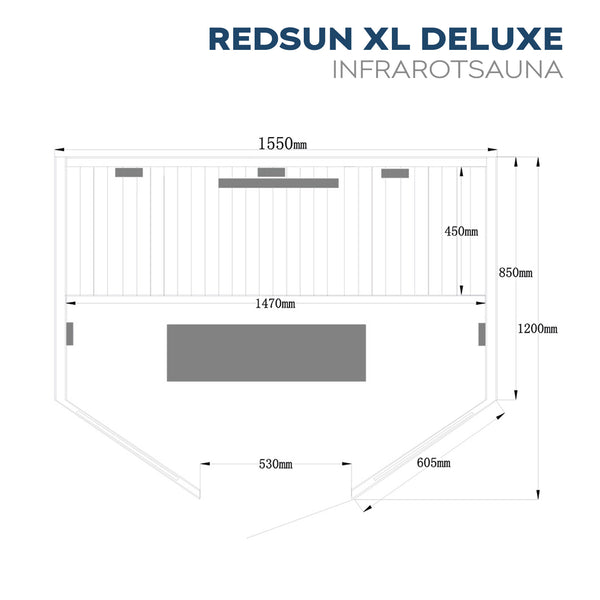 Sauna na podczerwień REDSUN DELUXE - XL