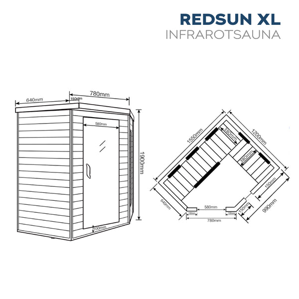 Sauna na podczerwień REDSUN - XL