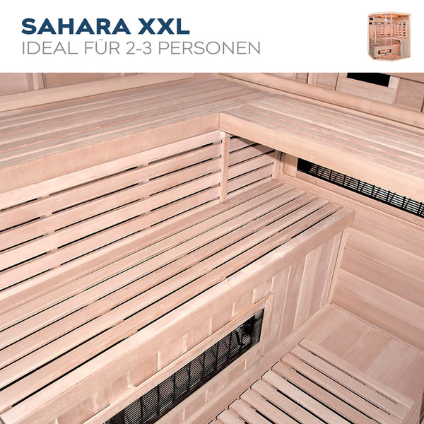Sauna na podczerwień SAHARA - XXL z promiennikiem pełnego spektrum