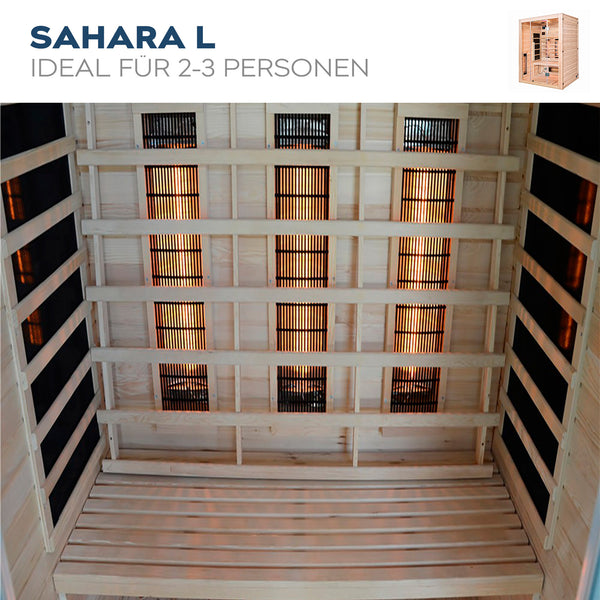 Sauna na podczerwień SAHARA - L z promiennikiem pełnego spektrum