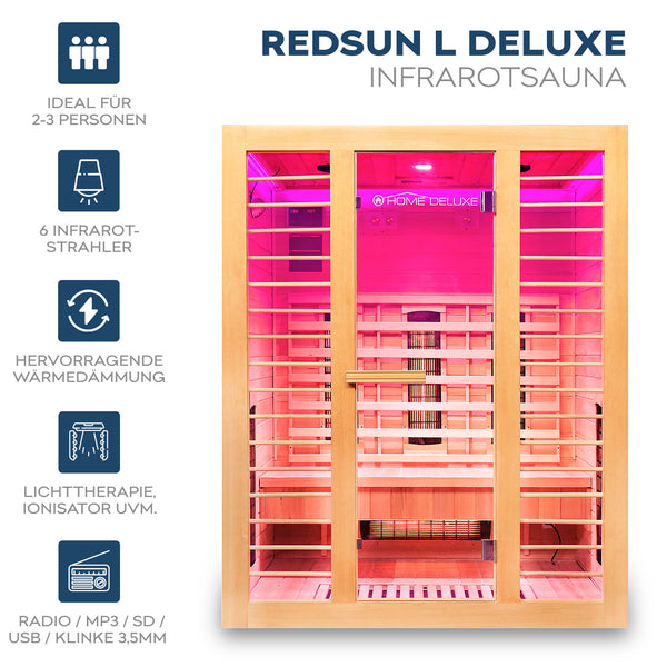 Sauna na podczerwień REDSUN DELUXE - L