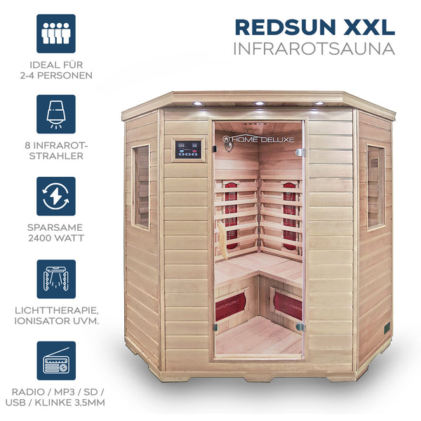 REDSUN - Sauna na podczerwień XXL