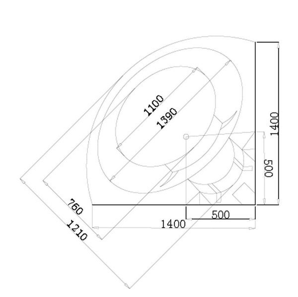 Wanna z hydromasażem Laguna L Kompakt 140x140