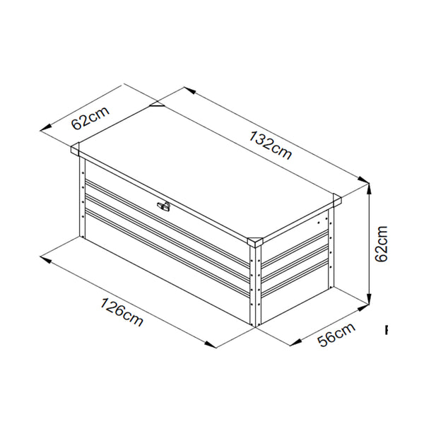 Metalowa skrzynia MEGABOX - XL 400 L